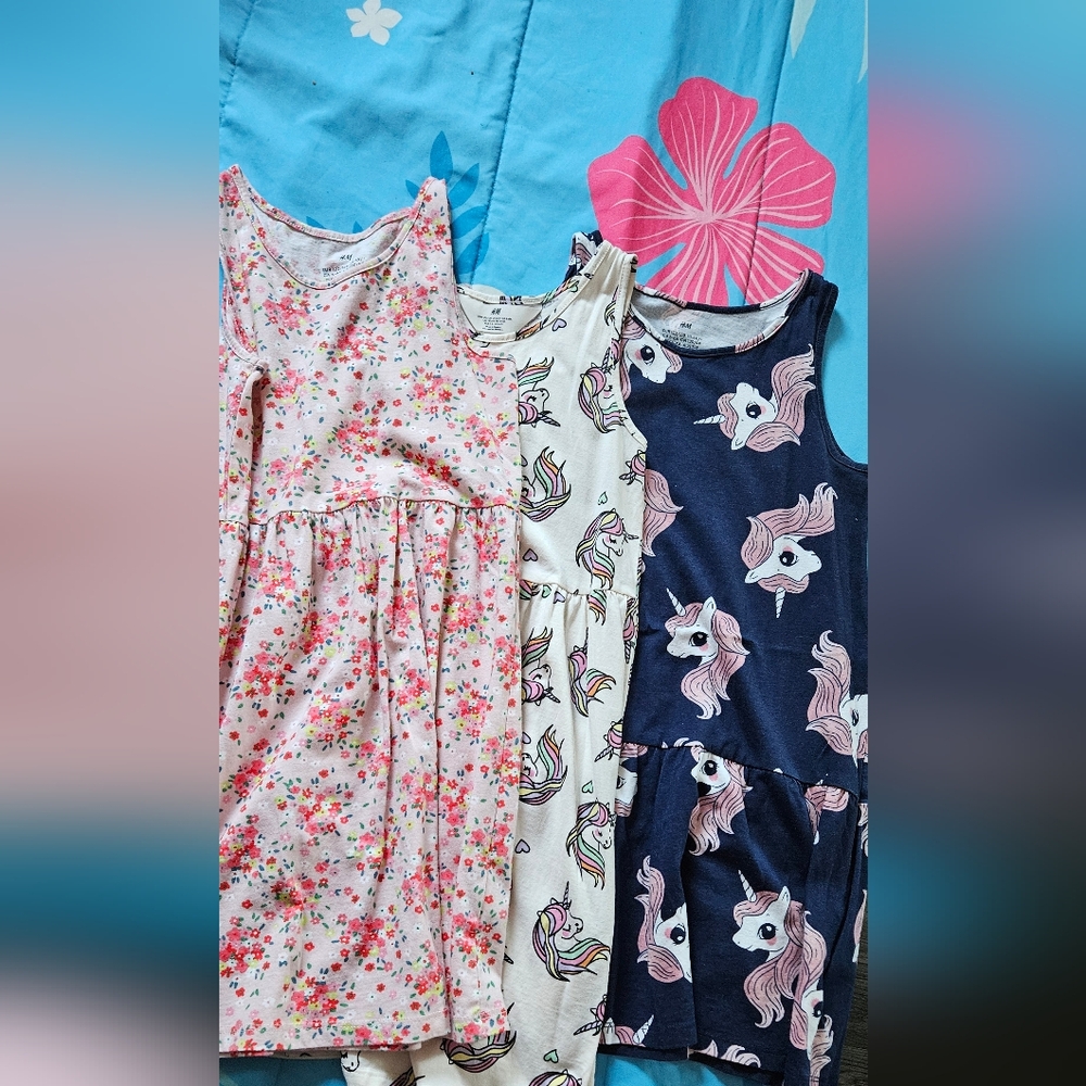 H&M Kids Dress Set - Floral, Unicorn, and Pony Prints
